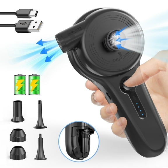 Baily Cheer BCP-4000, Black 5V 0.5 PSI 4000mAh Portable Air Pump, 3 gal