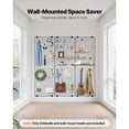 thumbnail image 4 of KFFKFF Set of 3 Grid Wall Panels, 2 x 6 ft Wire Display Racks, Wall-Mounted Art Display Shelf, Black Carbon Steel Hanging Grid for Craft Shows, Decoration, Storage, and Notice Boards, 4 of 9