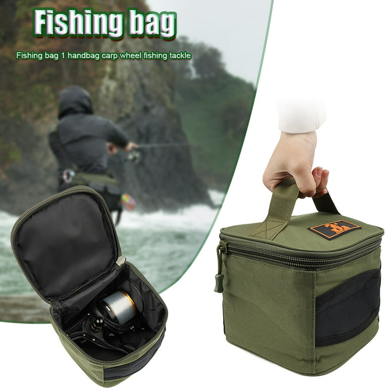 Pinfect Waterproof Fishing Tackle Cups Feeders Carrying Case Fishing Reel  Storage Bag 