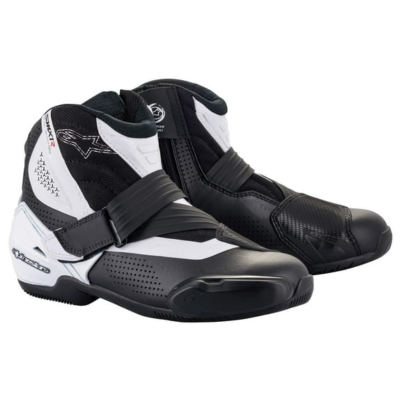 Botas de moto Alpinestars SMX-1 R V2 ventiladas en negro/blanco