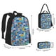 thumbnail image 2 of Fotbe Cute Flat Fish Set Escolar 3 en 1 para Niños - Mochila Duradera con Lonchera Aislante y Estuche para Lápices - Mochila Escolar para Niños y Niñas, 2 of 7