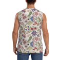 thumbnail image 4 of Fotbe Paisley Flowers Men's Camiseta sin Mangas Estampada para Hombres, Playera Casual para Gimnasio, Entrenamiento, Playa-Small, 4 of 7