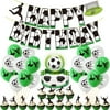 HEQU Football Birthday Party Favors Supplies,With Pulling Flag And Cake Cards