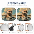 thumbnail image 6 of Daiia Playful Otter Tropical Beach 2PCS Car Windshield Sun Shade, Foldable Sun Shield for Car Front Window, Auto Sun Blocker Visor Protector Universal for Truck SUV Pickup-Small, 6 of 7