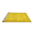 thumbnail image 2 of Ahgly Company Machine Washable Indoor Rectangle Abstract Yellow Contemporary Area Rugs, 7' x 9', 2 of 4