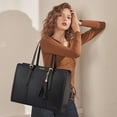 thumbnail image 2 of Bolsa para portátil LOVEVOOK para mujer de 17.3 pulgadas, piel sintética impermeable, 2 of 9