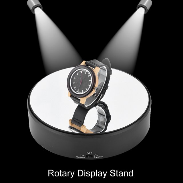 Ejoyous Rotating Display Holder, Rotating Display Stand,Mirror Surface 360° Rotary Display Stand Adjustable Rotating Speed Turntable Jewelry Holder