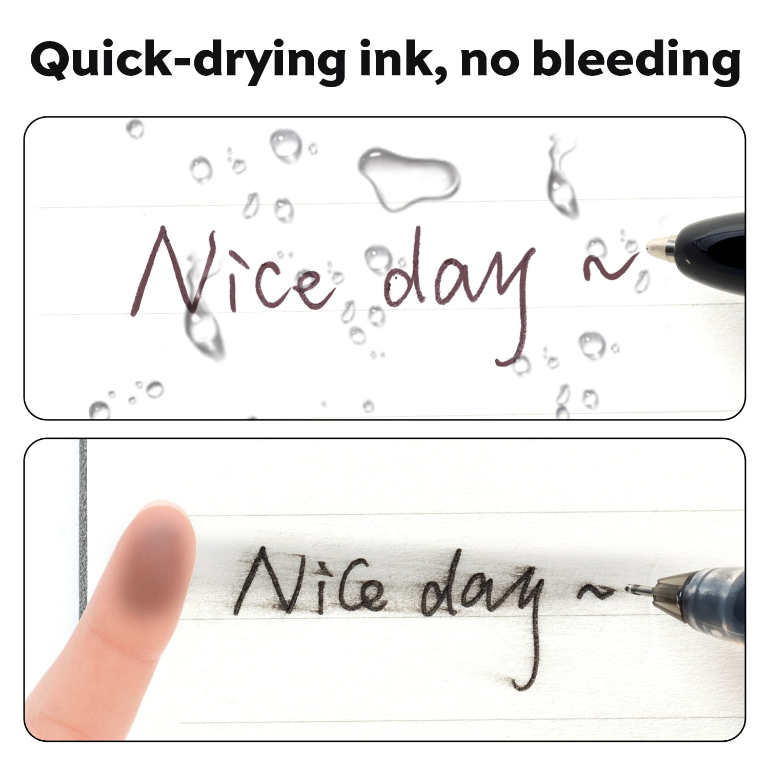 deli 100 Pack Retractable Ballpoint Pens, 1.0MM Black Ink,Smooth Writing, No Bleed, Comfortable Grip