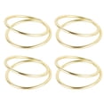 thumbnail image 4 of 12 Uds anillos para servilletas en espiral, galvanoplastia de oro mate, evita la decoloración, anillos para servilletas de mesa para recepción de fiesta de boda, 4 of 5