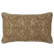 Linen with Boucle Embroidery Rectangle Pillow Cover