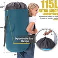 thumbnail image 3 of Bolsa de lavandería Ãzhido, 115 L, turquesa, para la universidad, 3 of 6