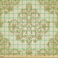 thumbnail image 2 of Ivory Fabric by the Yard, Vintage Baroque Pattern with Curved Flower Lines Rococo Style Ornate Art, Decorative Upholstery Fabric for Chairs & Home Accents, Cream Pale Brown by Ambesonne, 2 of 5