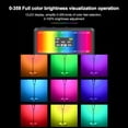 thumbnail image 3 of 5W Photography Lamp Bi-color LED Light Pocket Vlog Light 2500K-9000K Color Temperature Dimmable with LCD Screen 78 LED Beads 24 FX Effects 1/4in Threaded Holes 2000mAh Battery Built in for, 3 of 7