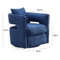 thumbnail image 6 of TOV Furniture Kennedy Navy Velvet Swivel Chair, 6 of 8