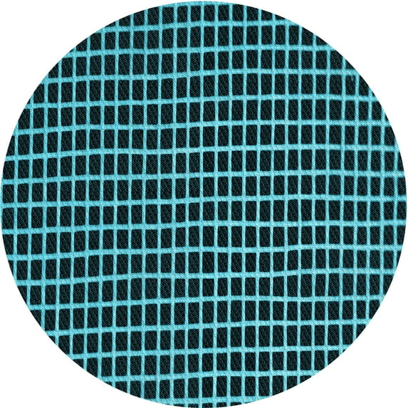 Ahgly Company Indoor Square Patterned Dark Turquoise Green Area Rugs, 3' Square
