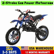 49cc Dirt Bike Gas, Mini Kids Dirtbike, Gas Power Dirt Bike for Kids 8-14, 2 Stroke Engine, Mini Motocross Dirtbike, Dual Disc Brakes, Pull Start, Shock Absorption, Soft Seat Cushion