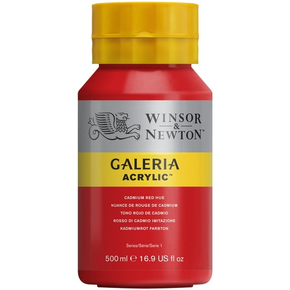 Winsor & Newton Galeria Acrylic, 500ml Squeeze Bottle, Cadmium Red Hue