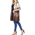 thumbnail image 2 of HAPPY BAY Women's Viscose Summer Beach Front Open Cover ups Beachwear Duster Kimono Cardigan L-XL Brown, Tie Dye, 2 of 6