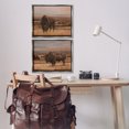 thumbnail image 3 of Stupell Industries Scattered Bison & Farmland Animals & Insects Painting Gray Floater Framed Canvas Art Print Wall Art, 21 x 17, Set of 2, 3 of 10