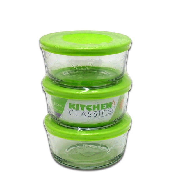 Set de recipientes para almacenar alimentos Kitchen Classics, 2 tazas (paquete de 4)