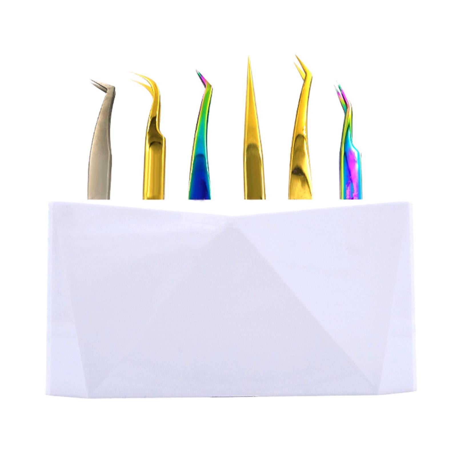 2x 6 Hole Eyelash Extension Tweezers Display Stand