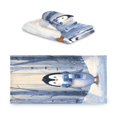 thumbnail image 2 of 3 Piece Bath Towels Set Bath Towel, Hand Towel and Face Towel for Bathroom, Gym, Hotel Cute Penguin in Winter, 2 of 8