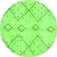 thumbnail image 1 of Ahgly Company Indoor Round Solid Green Modern Area Rugs, 3' Round, 1 of 4