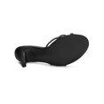 thumbnail image 6 of BLISSFUL STEP Women's Rhines Decor Stiletto High Heel Mule Sandals Black 7, 6 of 9