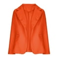thumbnail image 6 of Lovskoo 2024 Blazers for Women Business Casual Turn Down Collar Long Sleeve Coat Cardigan Blouse Orange, 6 of 7