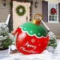 thumbnail image 1 of Bolas navideñas inflables de 60 cm, esferas navideñas gigantes para exteriores, adornos inflables grandes de PVC, adecuados para exteriores, patios, porches, bolas navideñas gigantes, 1 of 5