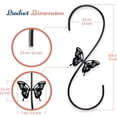 thumbnail image 2 of Atractivo colgador de comederos para pájaros, 2 uds., gancho de Metal para comedero de colibrí, gancho de extensión con diseño de mariposa, para colgar comedero para pájaros, 2 of 5