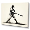 thumbnail image 2 of Designart "Batter's Intense Gaze" Sports Canvas Art Print, 2 of 5