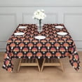 thumbnail image 3 of Red Orange Mushroom Black Pattern Square Tablecloth,Waterproof Square Table Cover,Wipeable Spillproof Washable Table Cover for Home Kitchen Party Decor 42"X42"(107x107cm), 3 of 6