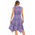 thumbnail image 4 of Fantaslook Floral Tank Dresses for Women Flowy Sleeveless Asymmetrical Hem Dress Beach Sundress with Pockets, 4 of 9