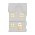 thumbnail image 1 of Figuras de casas de pueblo navideñas de cerámica, escenas en miniatura, casas de invierno LED para Estilo B, 1 of 9