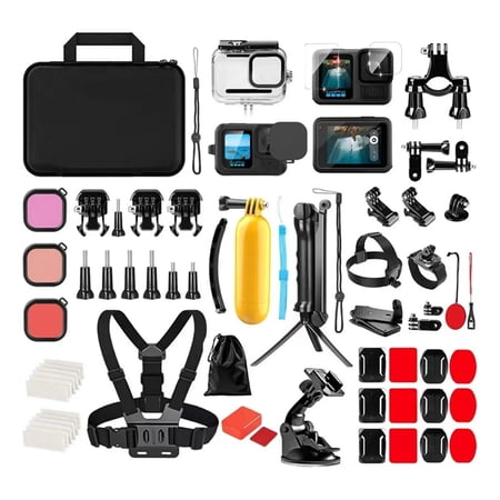 HONGDAK Set 66in1 Accessories for Gopro Hero 13 Black  Waterproof Protective Cover Housing Bike Mount Selfie Stick Accessory Set for GoPro Hero 13