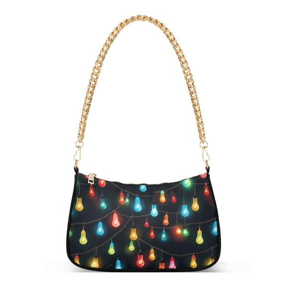 Christmas Lamp Light PostWomen Small Shoulder Bag Crossbody Tote Hobo Bags Purse Clutch Handbags with Chain Strap for Women