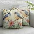 thumbnail image 3 of Qinduosi  Spring Saying Flowers Butterfly Bird Throw Pillow Covers,  Inch Home Sweet Home Blue Cushion Case for Sofa Couch Set of, 3 of 5