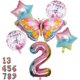 thumbnail image 1 of Butterfly Balloon Birthday Decoration 2 Years Set - Butterfly Balloons, Butterfly Party, Number 2 Balloon Pink Rainbow, Foil Balloon Animals Happy Bir, 1 of 4