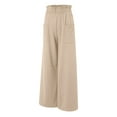 thumbnail image 6 of UngA Women'S Casual Pants Womens Casual Linen High Waist Pants Drawstring Loose Fit Summer Pants Trousers with Side Pockets Beige,M, 6 of 6