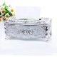 thumbnail image 2 of Caja de Pañuelos Cuadrada de Plástico con Patrón de Flores con Borde de Encaje (Plata) oso de fresa Electrónica, 2 of 2