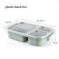 thumbnail image 1 of Stainless Steel Thermal Lunch Box Layers Multi Grids Tableware Students School Adult Lunch Boxes Spoon Chopsticks Storage Box HP10-0074-Gn, 1 of 6