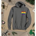 thumbnail image 3 of S4E Men's Gay Rainbow Heart LGBTQ Pride Hoodie Sweatshirts XX-Large Charcoal, 3 of 4