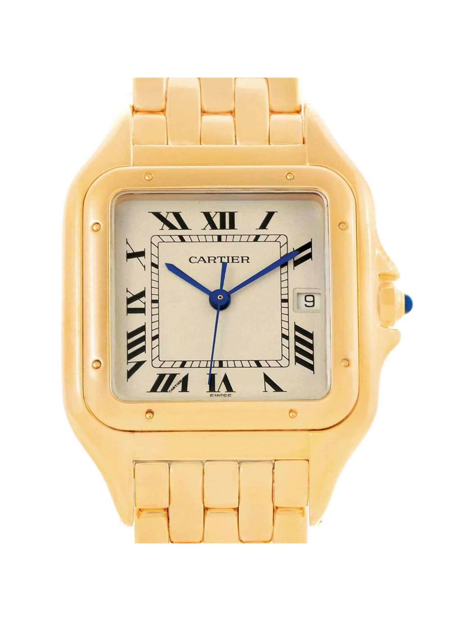 New Replica Cartier Panthere 38mm Men Watch Yellow Gold Cartier Panthere  Gold Watch