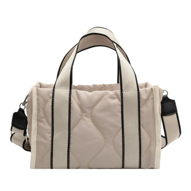 Bolso de mano de moda para mujer, pequeño bolso cuadrado de tela de nailon, bolso bandolera para el hombro