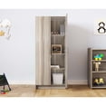 thumbnail image 4 of Tot Mate Double-Door Tall Cabinet, Gray Wood Laminate, 30"W x 20 1/2"D x 72"H, Assembled, 4 of 7