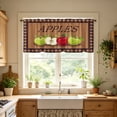 thumbnail image 4 of Apples Kitchen Curtain Set with Valance - 3 Piece Short Tier Panels & Swag, Washable Polyester Farmhouse Window Treatments for Sink, Light Filtering Decorative Drapes, 4 of 7