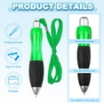 thumbnail image 3 of Uxcell 5Pcs Bolígrafos Gruesos Verdes, Bolígrafos Pesados (10 Recargas Azules), 3 of 5