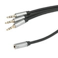 thumbnail image 4 of Stereo Splitter Cable, Professional 3.5mm Splitter Cable 1 Output 3 Input  For Laptop 3.5mm 1 Female To 3 Male, 4 of 8