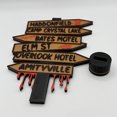 thumbnail image 4 of Movie Destinations Road Sign Standing Decoration Scary Front Door Welcome Sign 3D Movie Characters Welcome Sign Welcome Sign, 4 of 9